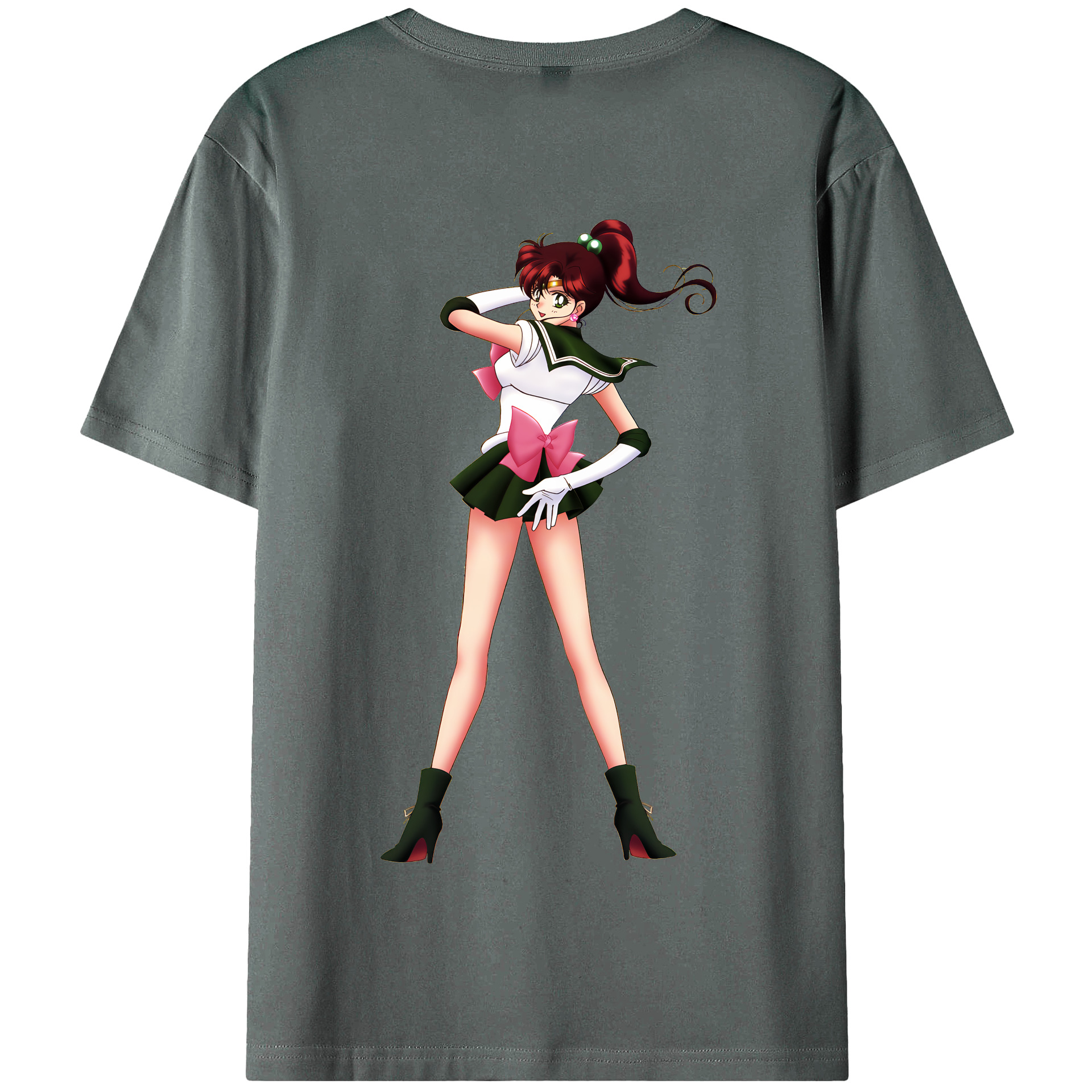（画像用） 美少女戦士セーラームーン 木野 まこと きの まこと Sailor Moon Kino Makoto （セーラージュピター；Sailor Jupiter） 綿100％半袖Tシャツ（背面プリント）